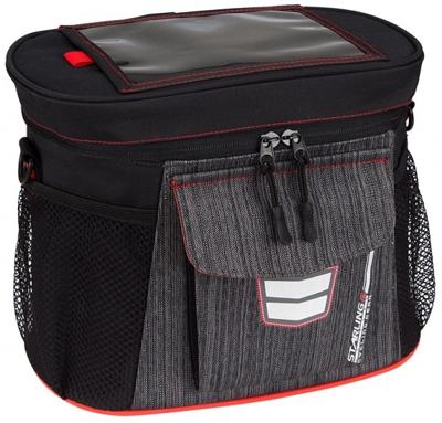 Starling stuurtas Ovaal 10,7 liter zwart/rood S2