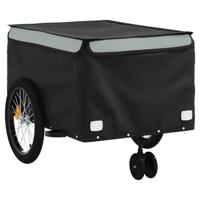 Fietstrailer 45 kg ijzer zwart en grijs - thumbnail