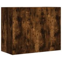 Wandkast 75x35x60 cm bewerkt hout gerookt eikenkleurig - thumbnail