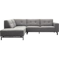 Hoekbank Viborg Nero Steel links - thumbnail