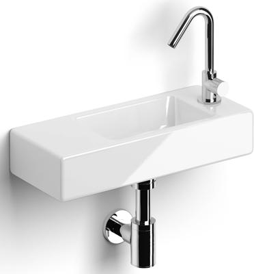 Clou InBe fonteinset 46x19x9cm nr4 inclusief kraan plug en sifon keramiek Wit IB/03.03096