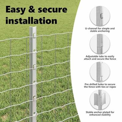 VidaXL Afrasteringspaal 22 pcs zilver 100 cm staal