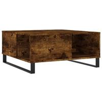 Salontafel 80x80x36,5 cm bewerkt hout gerookt eikenkleurig - thumbnail