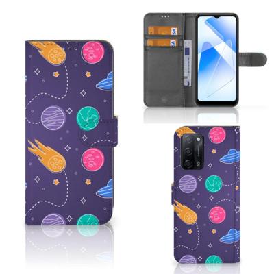OPPO A16/A16s/A54s | Wallet Case | met Pasjes | Space OPPO A16/A16s/A54s | Wallet Case | met Pasjes | Space
