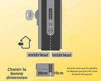 YALE Half cilinderslot - voor garagedeur - 6 pins - 4 sleutels - 30 x 10 mm - thumbnail