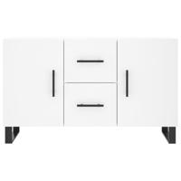 Dressoir 100x36x60 cm bewerkt hout wit - thumbnail