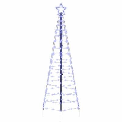 LED Kerstboom met 390 LED met grondpennen Blauw 250 cm IJzer
