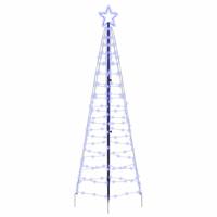 LED Kerstboom met 390 LED met grondpennen Blauw 250 cm IJzer - thumbnail