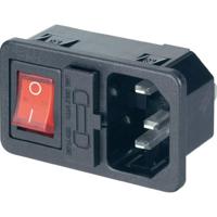 501638 Apparaatstekker (koud) Stekker, inbouw verticaal Totaal aantal polen: 2 + PE 10 A Zwart 1 stuk(s) - thumbnail