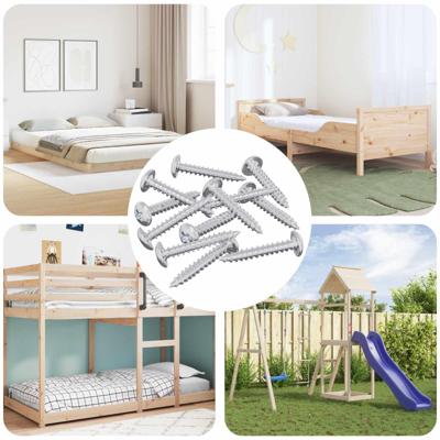 VidaXL Houten schroeven 12 pcs zilver m4 x 25 mm staal