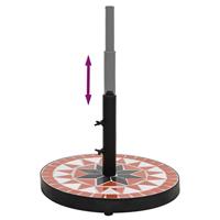 VidaXL Parasolvoet rond 12 kg terracotta wit - thumbnail