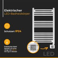 Adler AD 7824 Elektrische badkamerverwarming LED wit - thumbnail
