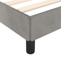 Bedframe zonder matras 120x190 cm fluweel lichtgrijs - thumbnail
