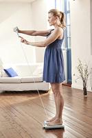 Omron BF511 Elektronische weegschaal Vierkant Blauw - thumbnail