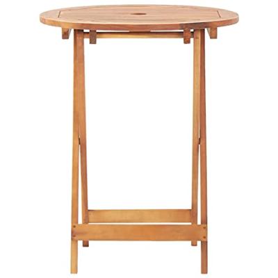 3-delige Bistroset stof en massief hout beige