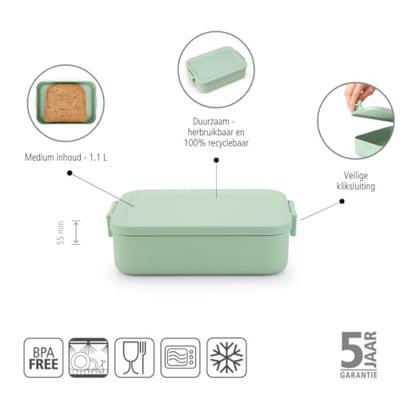 Brabantia Make & Take Lunchset 2 Delig Dark Grey