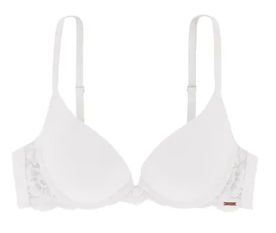 Push up / Plunge BH met beugel - Rosa - Kanten bh band - 3/4 cup - Decollete Bh