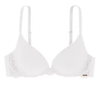 Push up / Plunge BH met beugel - Rosa - Kanten bh band - 3/4 cup - Decollete Bh - thumbnail