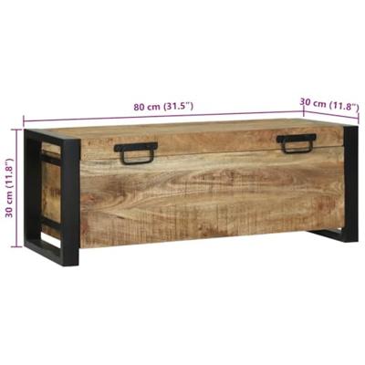 Opbergkisten met opslag Bruin 80 x 30 x 30 cm Massief mangohout