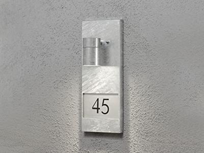 KonstSmide WandspotModena Adress zinkgrijs met huisnummer - 7655-320