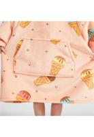 Draagbare deken met capuchon & mouwen - kind - ijsjes - thumbnail