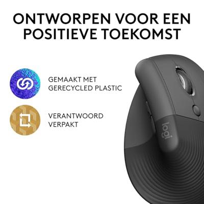 Logitech Lift verticale muis grijs - thumbnail