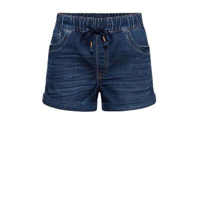 edc Women slim fit short met biologisch katoen dark blu denim