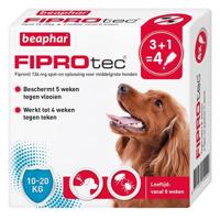 Beaphar Fiprotec Spot-On voor honden van 10 tot 20 kg 4 pipetten - thumbnail