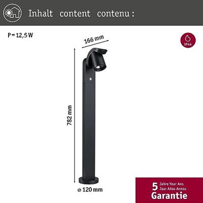 Paulmann 94831 Cuff Staande LED-tuinlamp LED 10 W Antraciet Paulmann 94831 Cuff Staande LED-tuinlamp LED 10 W Antraciet