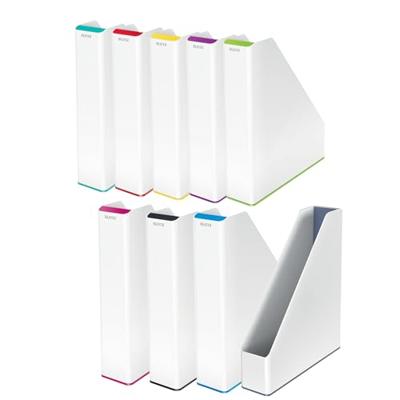 Leitz WOW Duo 53621001 Tijdschriftencassette DIN A4, DIN C4 Wit, Grijs Polystereen 1 stuk(s) - thumbnail