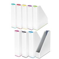 Leitz WOW Duo 53621001 Tijdschriftencassette DIN A4, DIN C4 Wit, Grijs Polystereen 1 stuk(s) - thumbnail