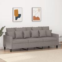 Driezitsbank 180 cm stof taupe - thumbnail
