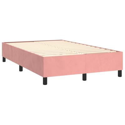 Boxspring met matras fluweel roze 120x200 cm - thumbnail