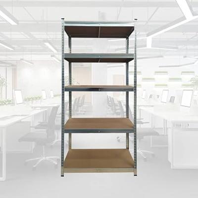 Brasq rek, ft 180 x 90 x 40, 5 legborden, zilver Brasq rek, ft 180 x 90 x 40, 5 legborden, zilver