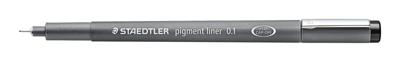 Staedtler pigment liner fineliner, ronde punt, schrijfbreedte 0,1 mm, zwart