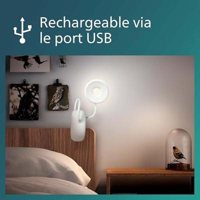 Philips LED Donutclip DSK201 PT 8719514396890 USB-lamp, LED-klemlamp LED LED 3 W Wit