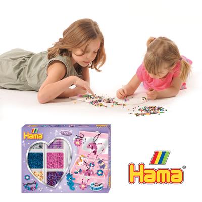 Hama midi strijkkralenset sieraden maken paars, 2400st.