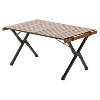 Travellife campingtafel iver 90 walnoot - oprolbaar tafelblad - inclusief draagtas - thumbnail