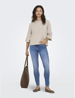 Only Onlsimoni 3/4 Pullover Knt Noos Trui Pumice Stone Melange