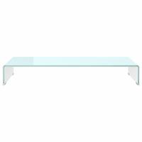 Tv-meubel/monitorverhoger 90x30x13 cm glas groen - thumbnail