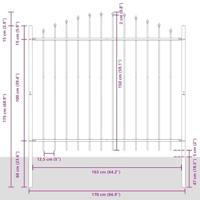 Tuinhek Wit 170 x 190 cm Gepoedercoat staal - thumbnail