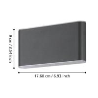 Eglo Zwarte wandlampGrutti 17,5cm - 901026 - thumbnail