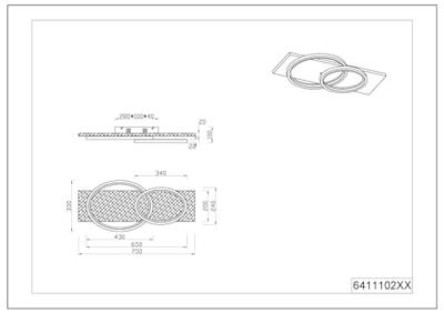Trio Witte plafondlampBarca design - 641110231