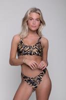 Skyler Tiger Strap Bikini Top | Brown - thumbnail