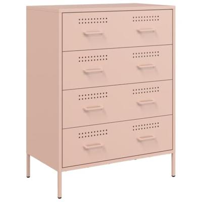 Dressoir 68x39x89 cm staal roze