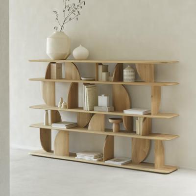 Ethnicraft Wandrek 'Geometric' Geolied Eikenhout, 130 x 210cm, kleur Naturel