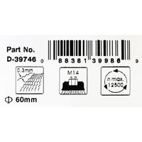 Makita Accessoires Komborstel M14x60mm - D-39746 D-39746 - thumbnail