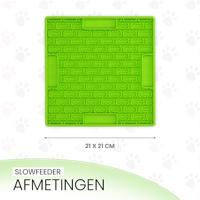 Eat Slow Live Longer Lick Mat Bones Green - thumbnail