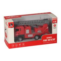 Lobbes Pull-back ladderwagen rood licht en geluid - thumbnail
