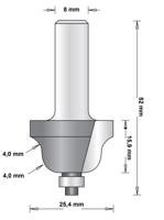 HiKOKI ogiefrondfrees 25.4mm schacht=8mm+lager - thumbnail